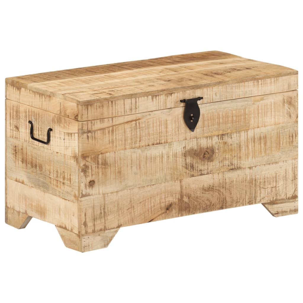 Vintage Wooden Storage Trunk - Solid Mango Wood Toy Box & Organizer for Bedroom, Living Room | Rustic Home Decor, Kids Room Storage, Blanket Chest for Cozy Spaces
