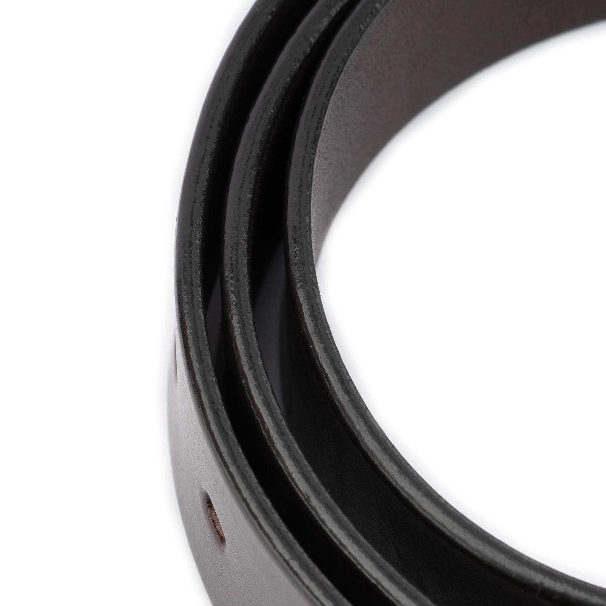 4.0 cm Genuine Brown Thick Leather Belt Strap Replacement for Dunhill Buckles - Premium Quality with Pre-Made Holes - Perfect for Business, Casual & Formal Wear