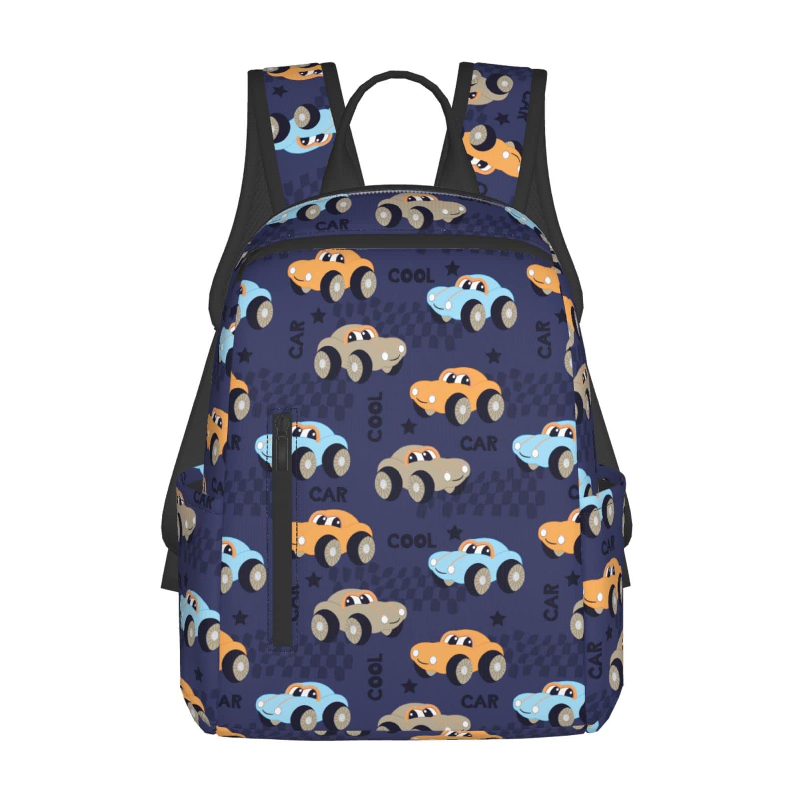 Cute Car Pattern Laptop Backpack for Travel & Work - Men & Women