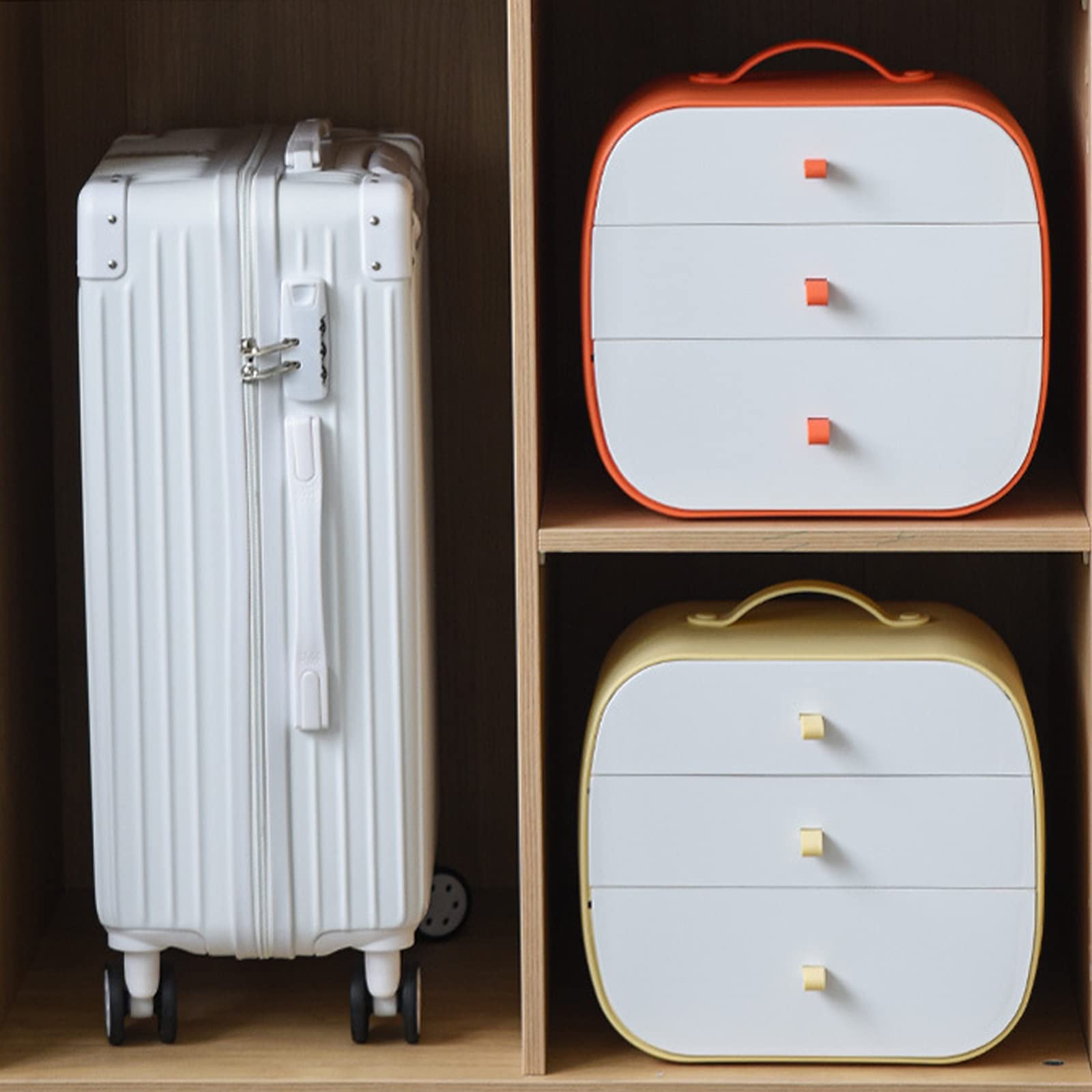 Foldable ABS Plastic Storage Boxes & Closet Organizers - Washable Wardrobe Drawer with 1/8/12 Grids for Clothes, Jeans, T-Shirts, Socks & Underwear | Perfect for Home, Bedroom & Closet Organization