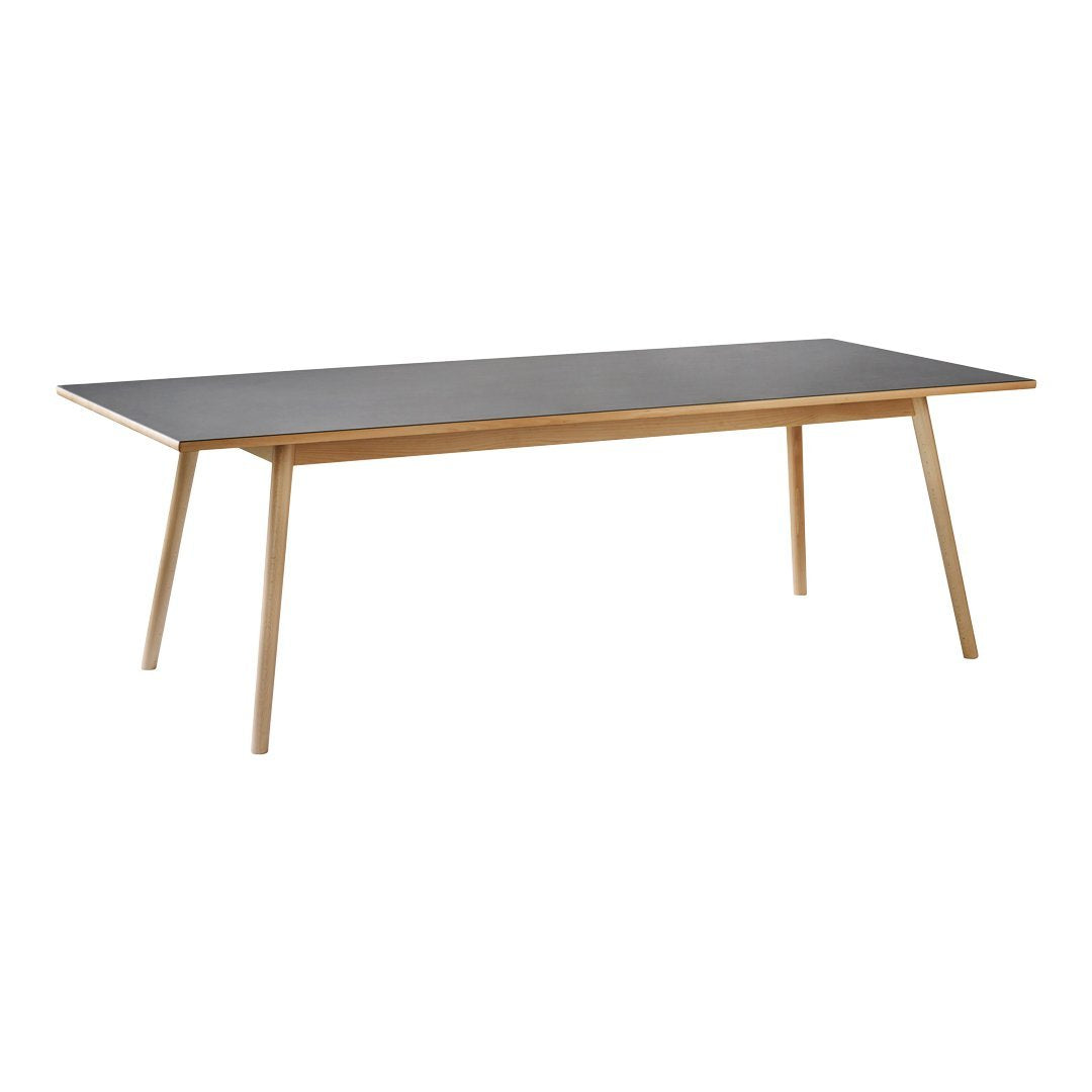 Modern C35C 5-Piece Dining Table Set with 4 Chairs - Solid Wood Kitchen Table for Small Spaces, Breakfast Nook, Apartment Dining Room Furniture