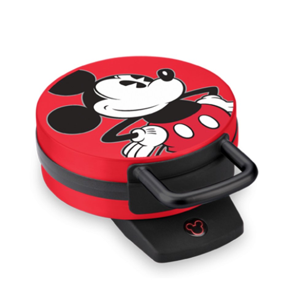 Disney DCM-12 Mickey Mouse Waffle Maker - Red 6 Inch Non-Stick Waffle Iron for Kids & Adults - Perfect for Breakfast, Parties & Family Fun
