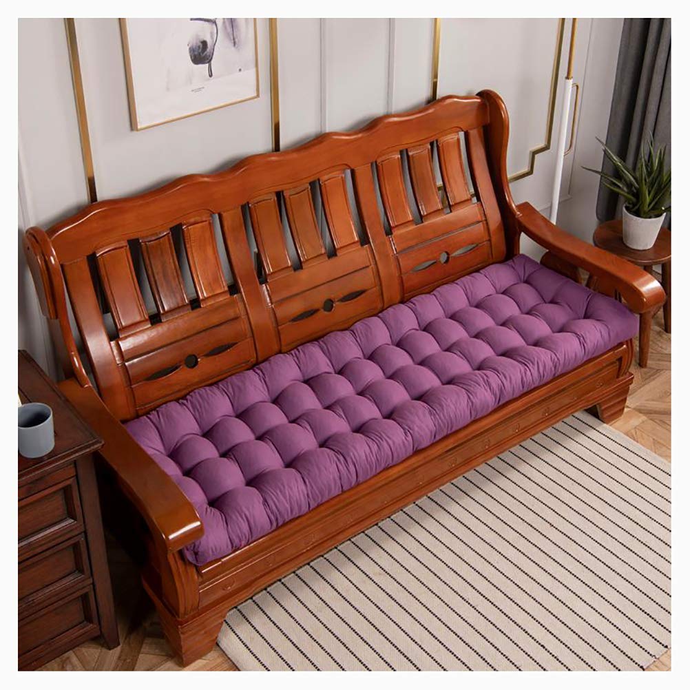 Rectangle Patio Long Chair Pads - 52x190cm Purple Indoor/Outdoor Bench Cushion for Entryway, Shoe Bench, Piano Stool & Garden Seating | Water-Resistant Comfortable Seat Cushion for Patio, Deck & Poolside Relaxation