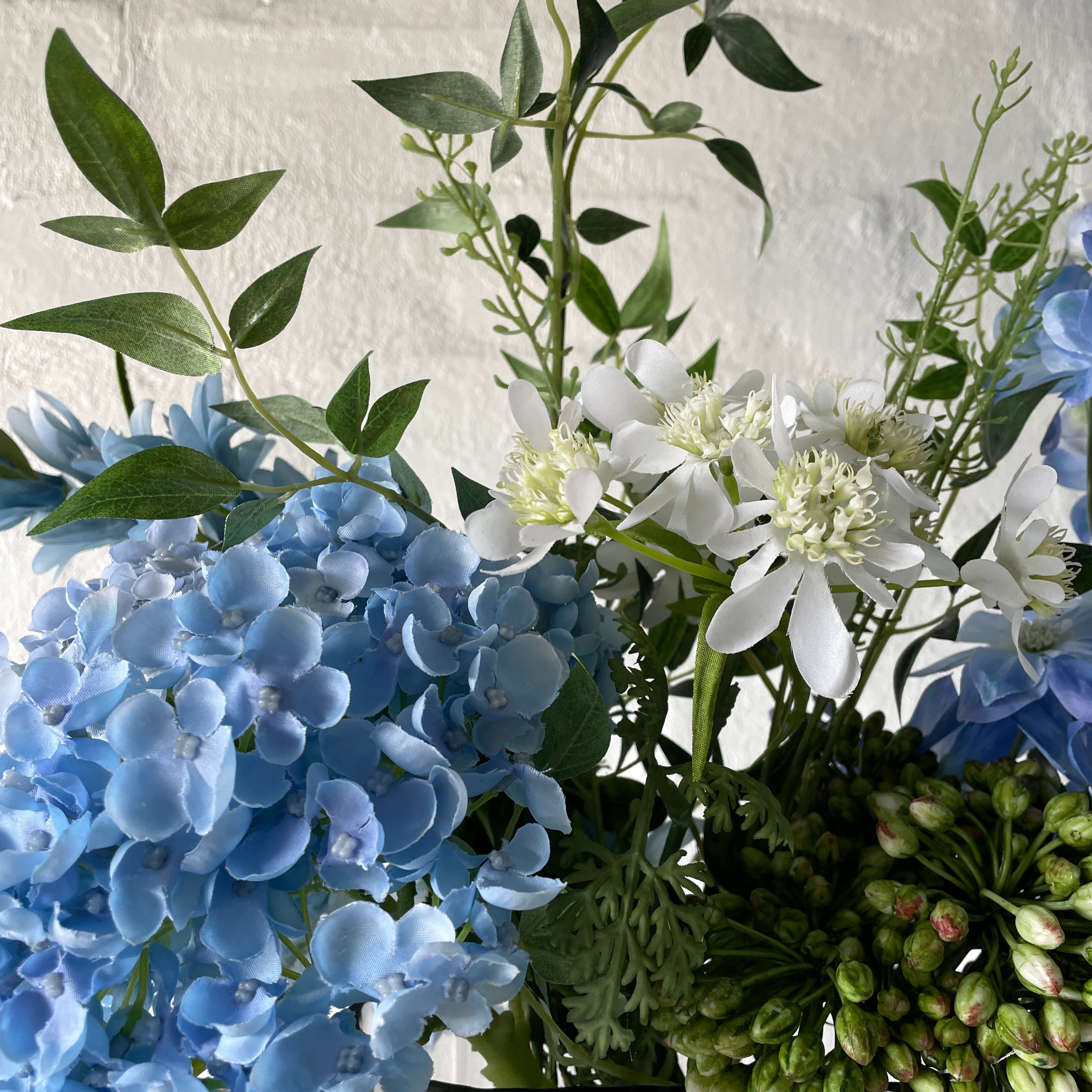 Blue Artificial Floral Vase - Elegant Home Decor for Living Room, Bedroom & Office Centerpiece | Perfect for Wedding, Party & Event Decorations