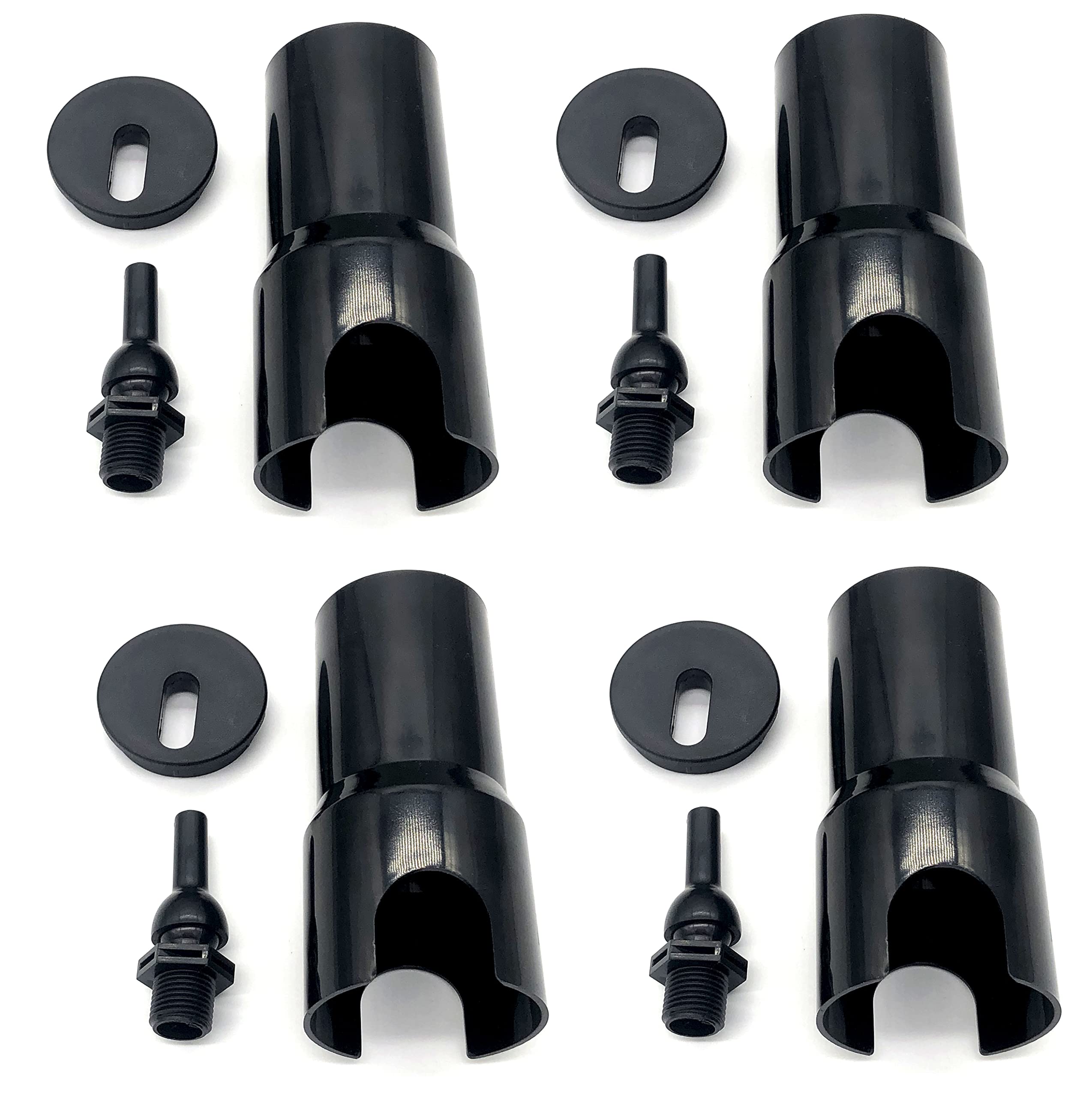 4 Pack ARC Waterfall Fountain Deck Jet - High-Performance Swimming Pool & Spa Water Sprayer for Stunning Waterfall Stream Feature - Perfect for Backyard, Garden, and Patio Decor