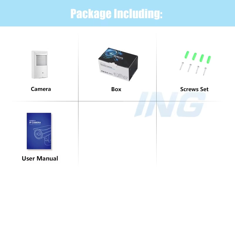 PIR Motion Sensor IP Camera - Full HD 1080p, ONVIF Compatible, PoE Powered with Built-in Microphone & 940nm IR Night Vision | Indoor/Outdoor Security Surveillance for Home & Business