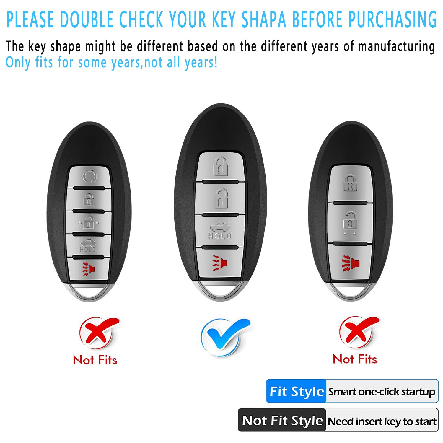 Premium Soft TPU Key Fob Cover for Nissan Pathfinder - Durable & Stylish Silver Protection | Perfect for Everyday Use & Car Key Organization