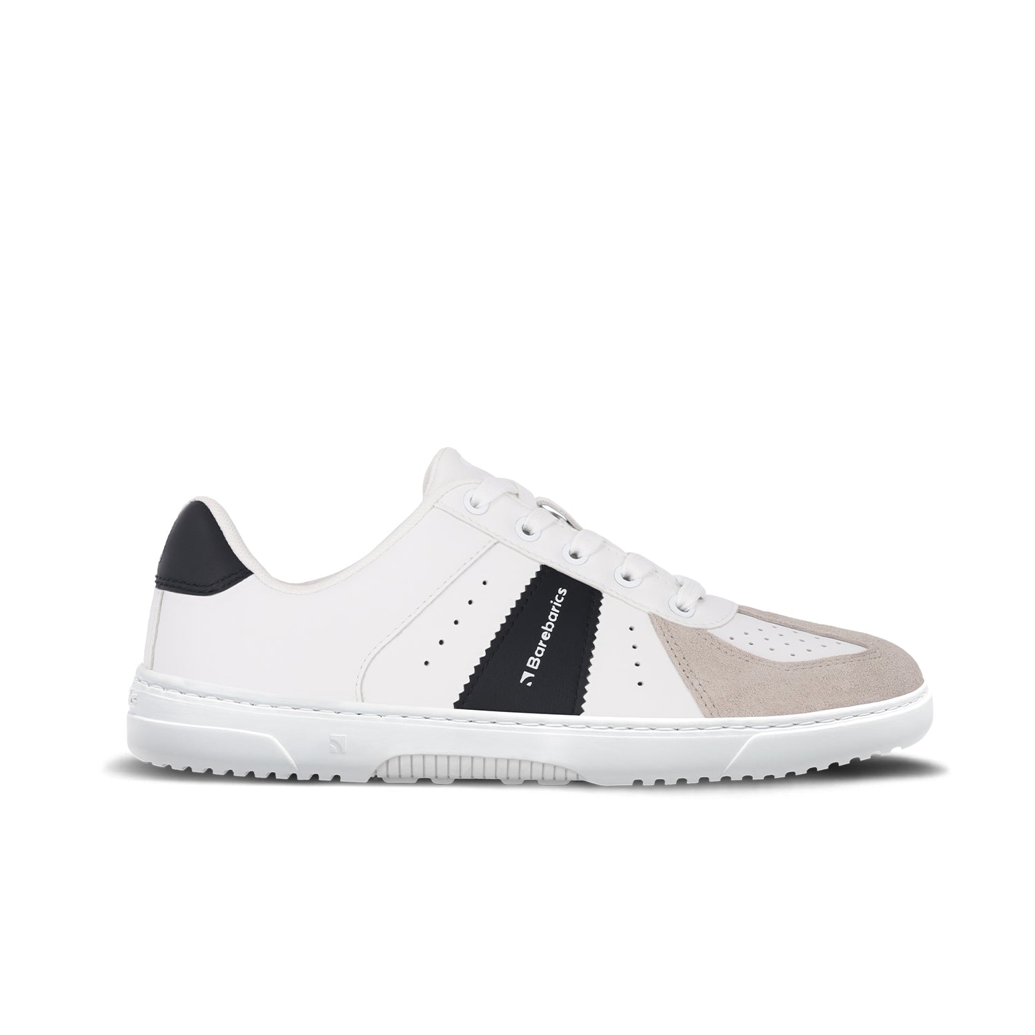Barefoot Sneakers Barebarics Icara - Minimalist Women's Running Shoes in White & Beige | Lightweight & Flexible for Gym, Yoga & Everyday Wear