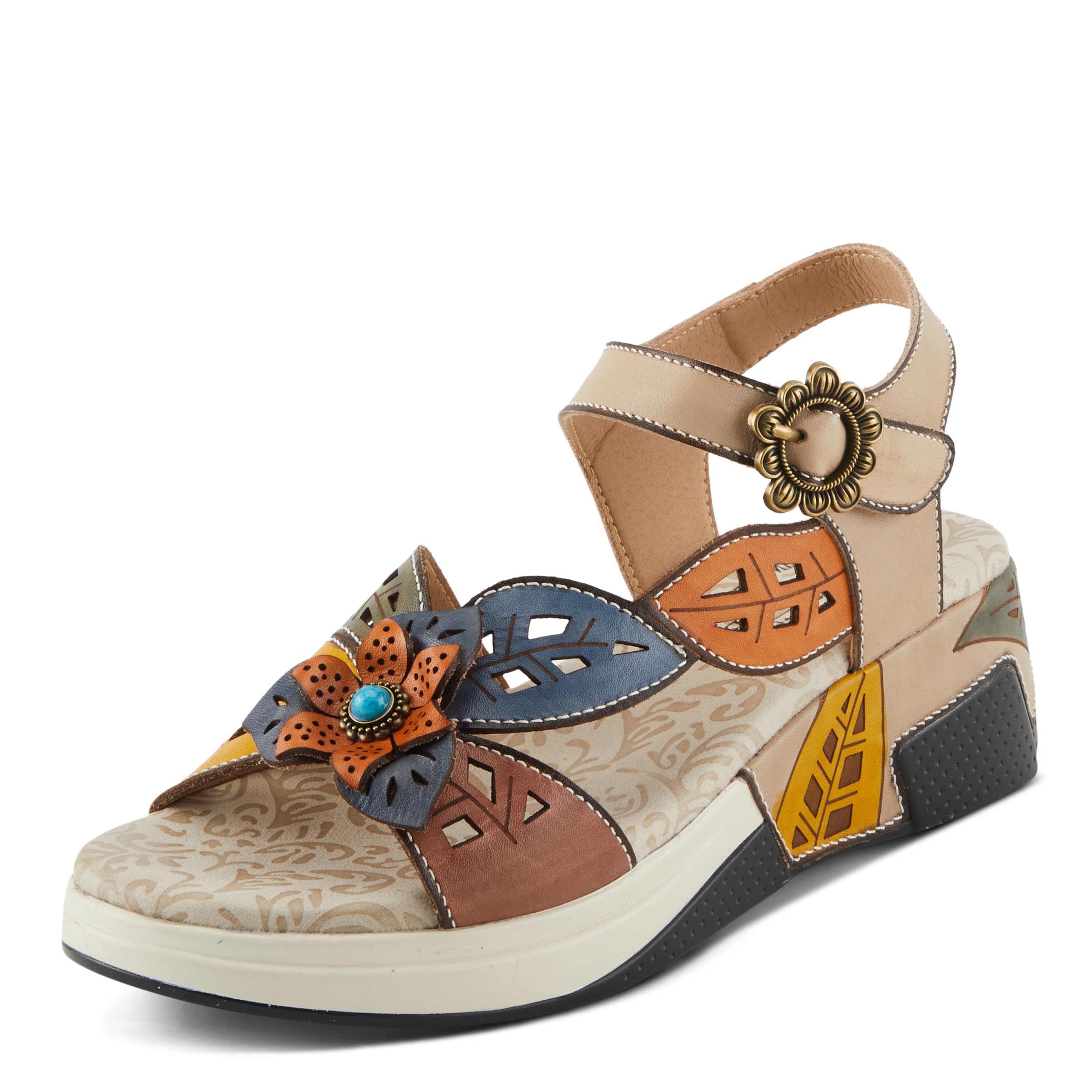 Spring Step L'Artiste Women's ALORA - Hand-Painted Lightweight Comfortable Sandals for Walking, Beach, Travel & Casual Wear | Breathable & Stylish Athleisure Footwear
