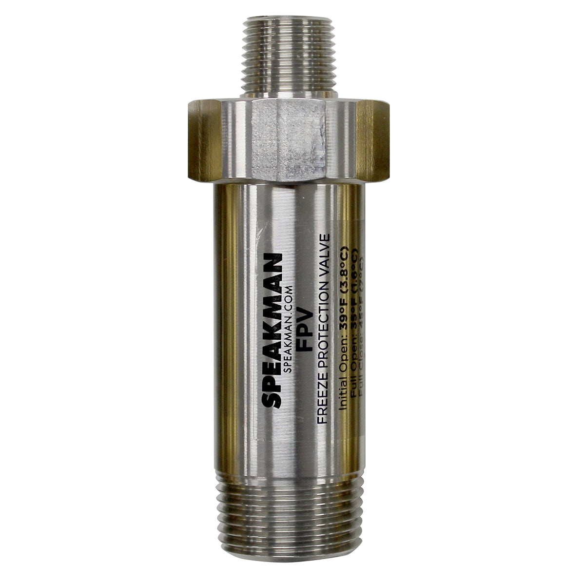 Speakman FPV SS Stainless Steel Freeze Protection Valve - Durable Brass & Stainless Steel Construction for Outdoor Plumbing, Irrigation Systems & Cold Weather Pipe Protection