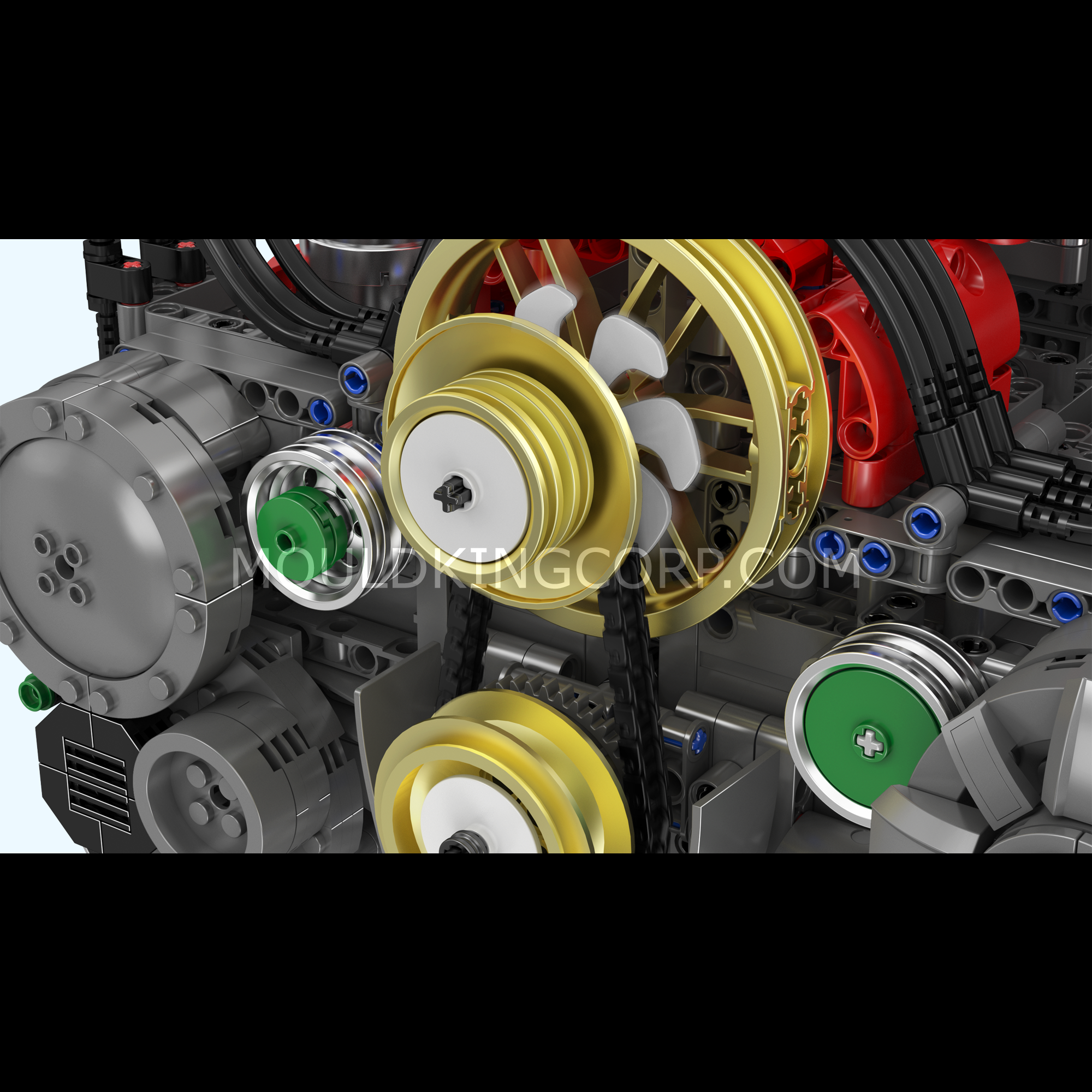 Mould King 10181 Motorized Flat 6 Engine Building Kit - 2,375 Piece Model Car Engine Set for Adults & Teens | STEM Educational Toy, DIY Engineering Project, Gift for Car Enthusiasts | Perfect for Home Display, School Projects & Collector Showcases