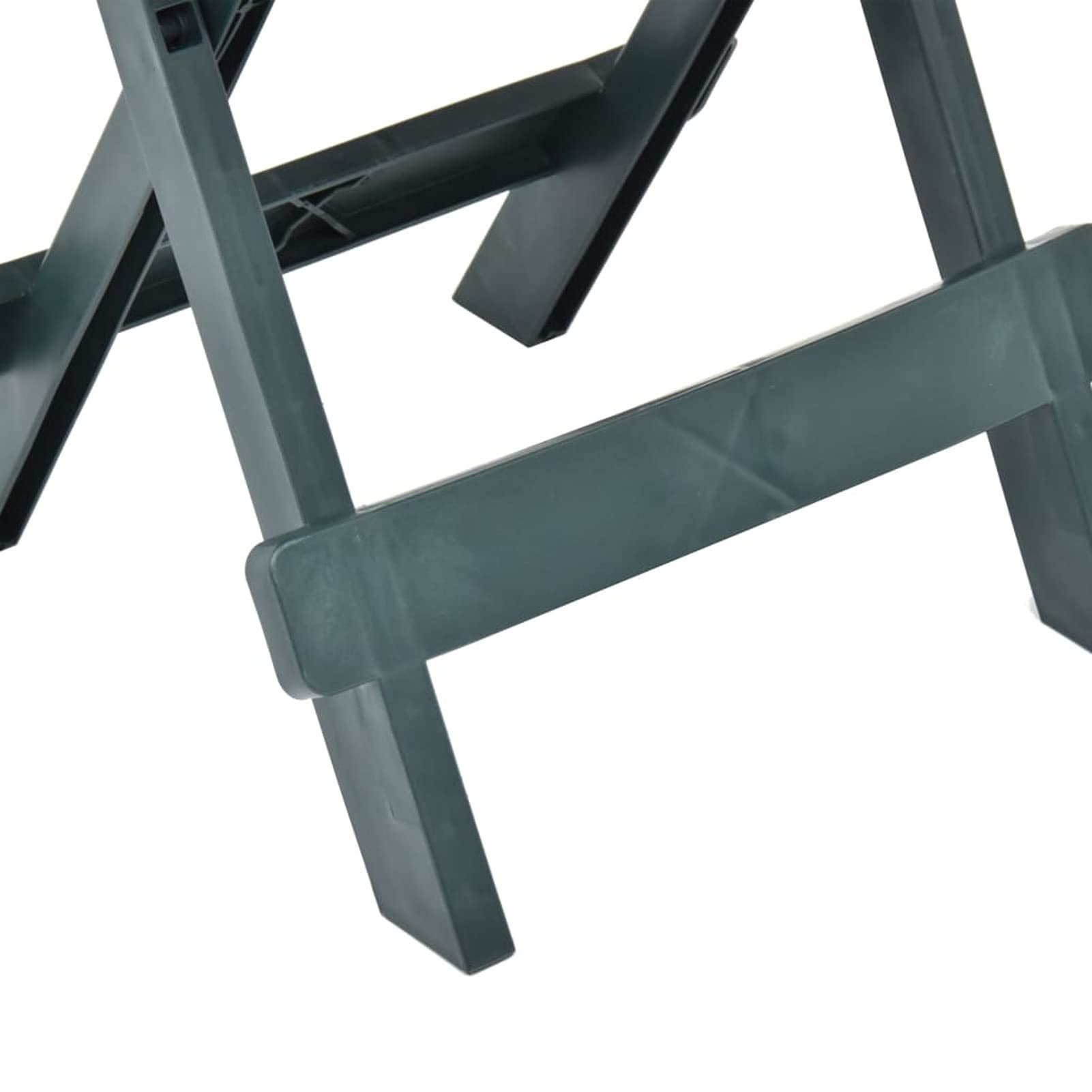 Compact Folding Patio Table - Weatherproof Steel Outdoor Side Table with Plastic Top (17.7