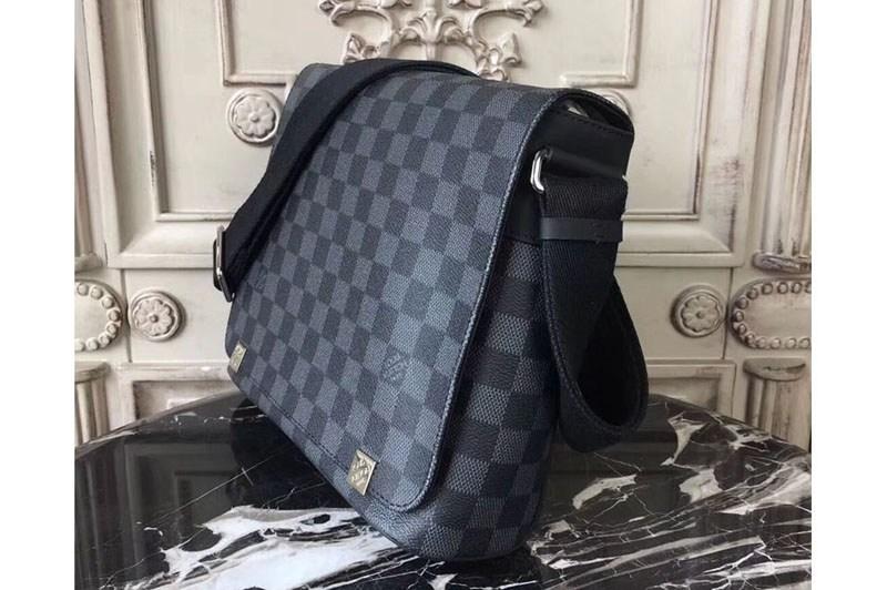 LV District PM Bag Damier Cobalt Canvas Crossbody Purse - Luxury Designer Handbag for Women, Perfect for Spring Summer Outfits & Travel Accessories