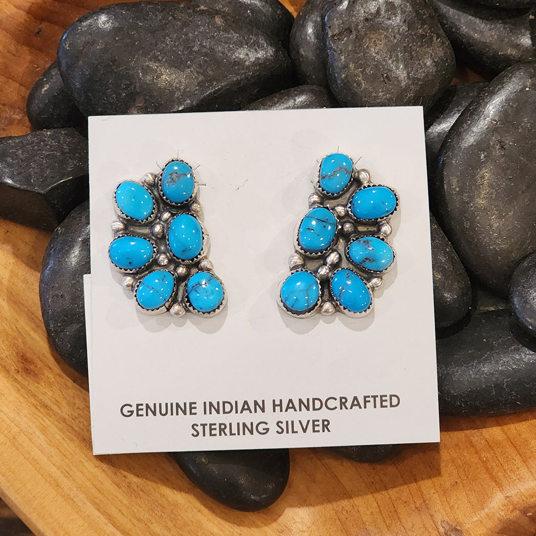 Donovan Kingman Turquoise Clusters - Natural Stone Jewelry for Women, Handmade Beaded Necklace, Boho Chic Accessory | Perfect for Festivals, Weddings & Everyday Wear