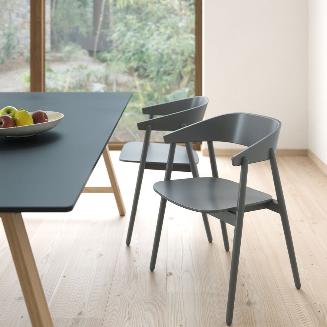 BY Kato AC2 Side Chair - Modern Wooden Dining Chair with Comfortable Cushion - Perfect for Kitchen, Dining Room, and Office Use