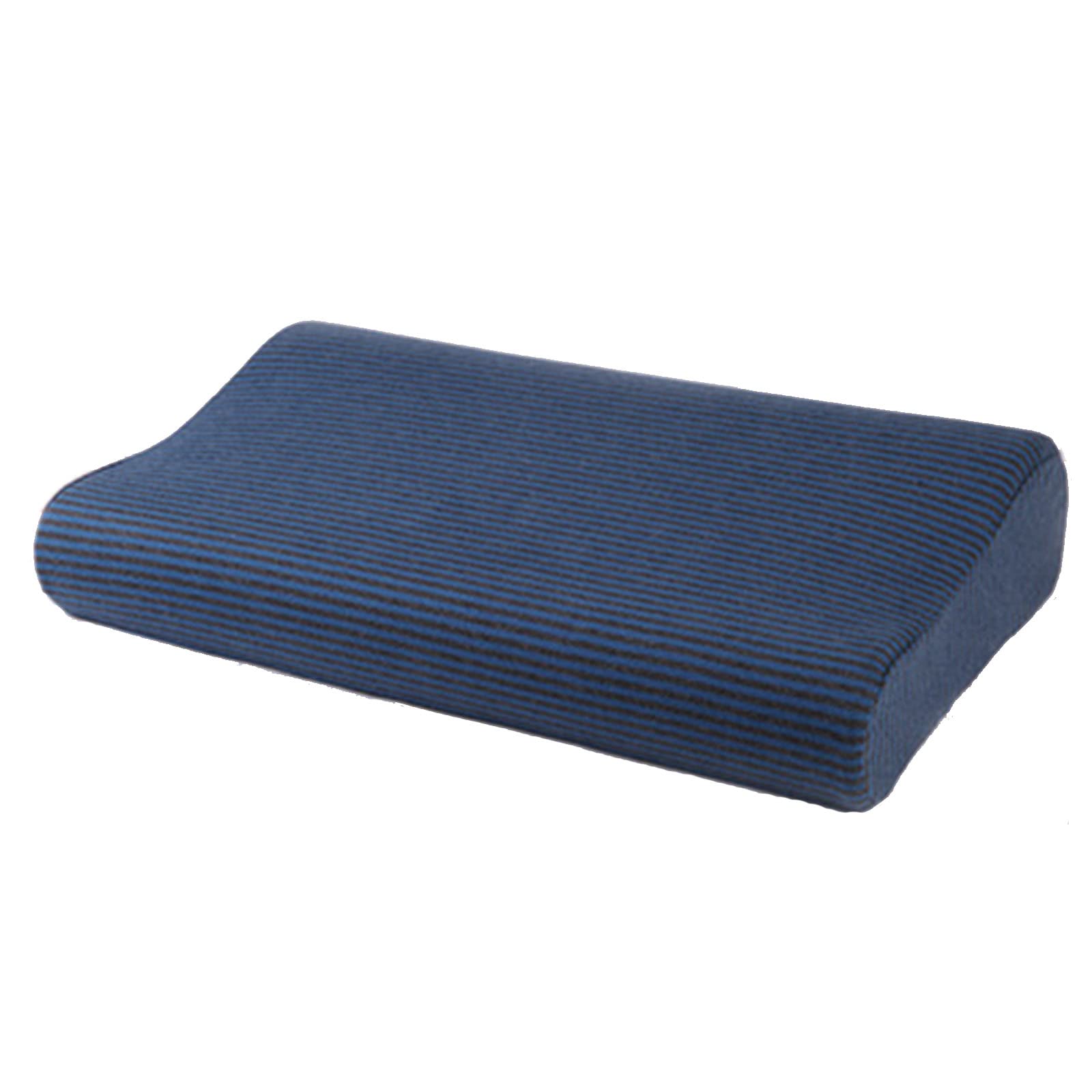 LWZ Slow Rebound Memory Foam Pillow - Orthopedic Neck Support Pillow with Zero Pressure Bamboo Fiber Cover | Blue | Perfect for Side Sleepers, Office Naps & Travel Comfort