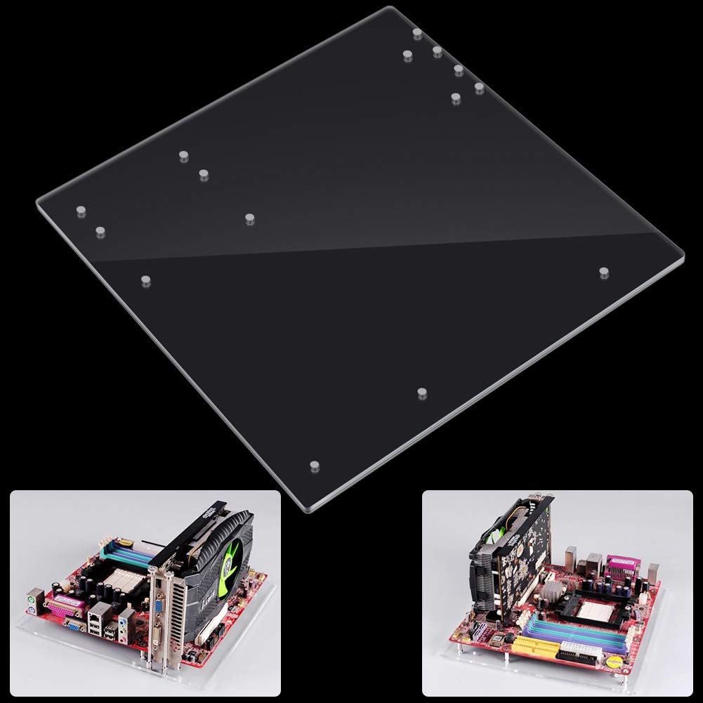 Socobeta Clear Acrylic Open Frame Computer Case - DIY M-ATX Motherboard Stand with Transparent Design for PC Builders | Perfect for Gaming Rigs, Workstations & Custom PC Setups