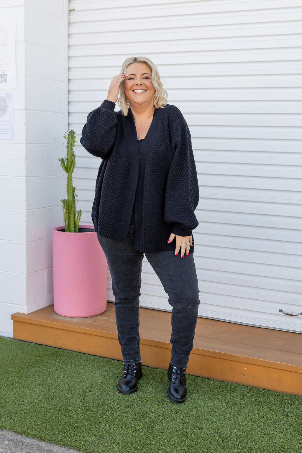 Marbelle Black Knit Cardigan for Women - Cozy Lightweight Sweater for Fall & Winter - Perfect for Office, Travel & Casual Outfits