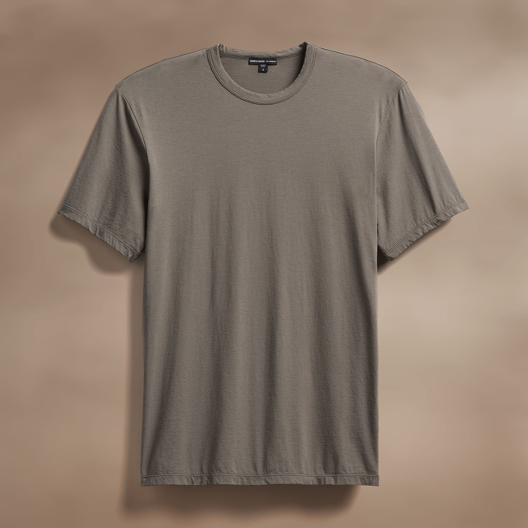 Luxe Lotus Jersey Tee for Women - Soft Comfortable Stretch Cotton T-Shirt - Granite Gray Casual Top for Everyday Wear, Lounge & Outings