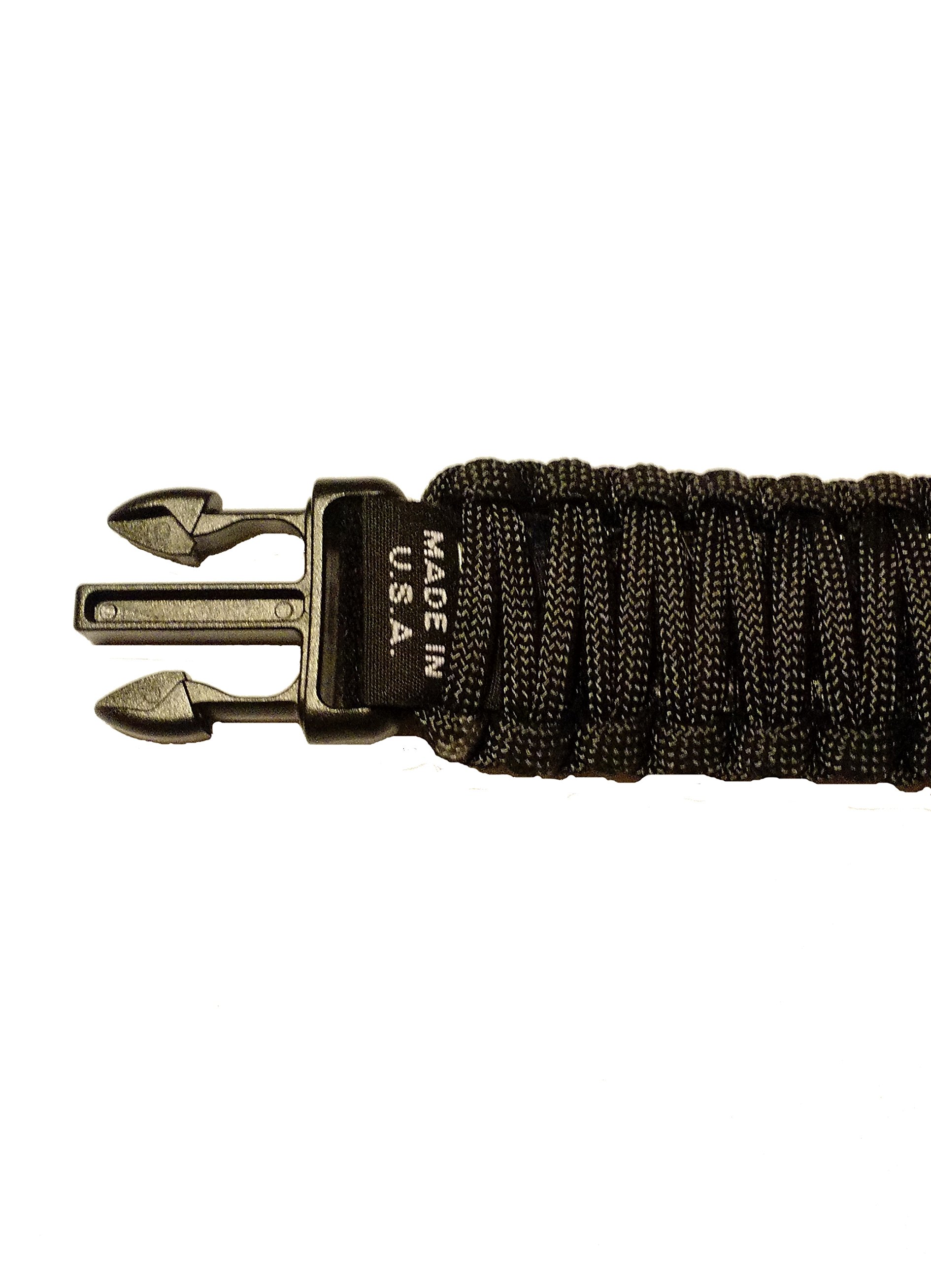 Premium Paracord Watch Band with Red Line - Durable & Adjustable Survival Bracelet for Outdoor, Hiking, Camping & Emergency Use