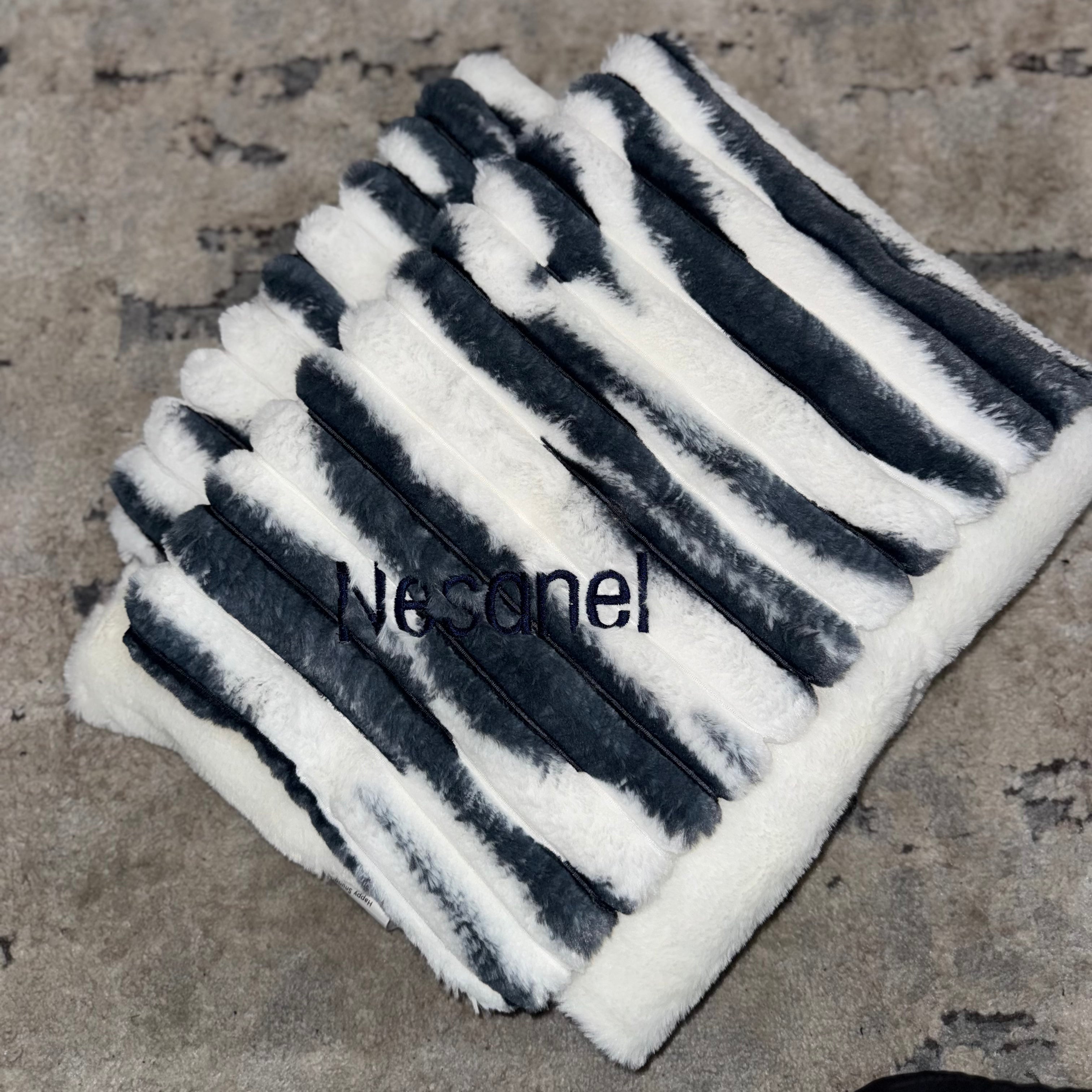 Soft Confetti Navy & White Minky Blanket - Plush Fleece Throw for Adults & Kids - Perfect for Bed, Couch, Nursery & Gift Giving