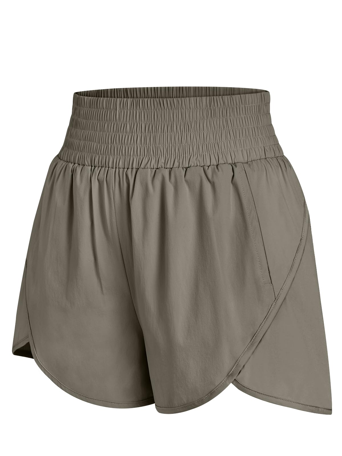 AUTOMET Women's High Waisted Athletic Shorts - Running, Gym Workout & Casual Sports Shorts with Pockets - Comfortable Stretch Fabric for Yoga, Jogging & Outdoor Activities (2025)