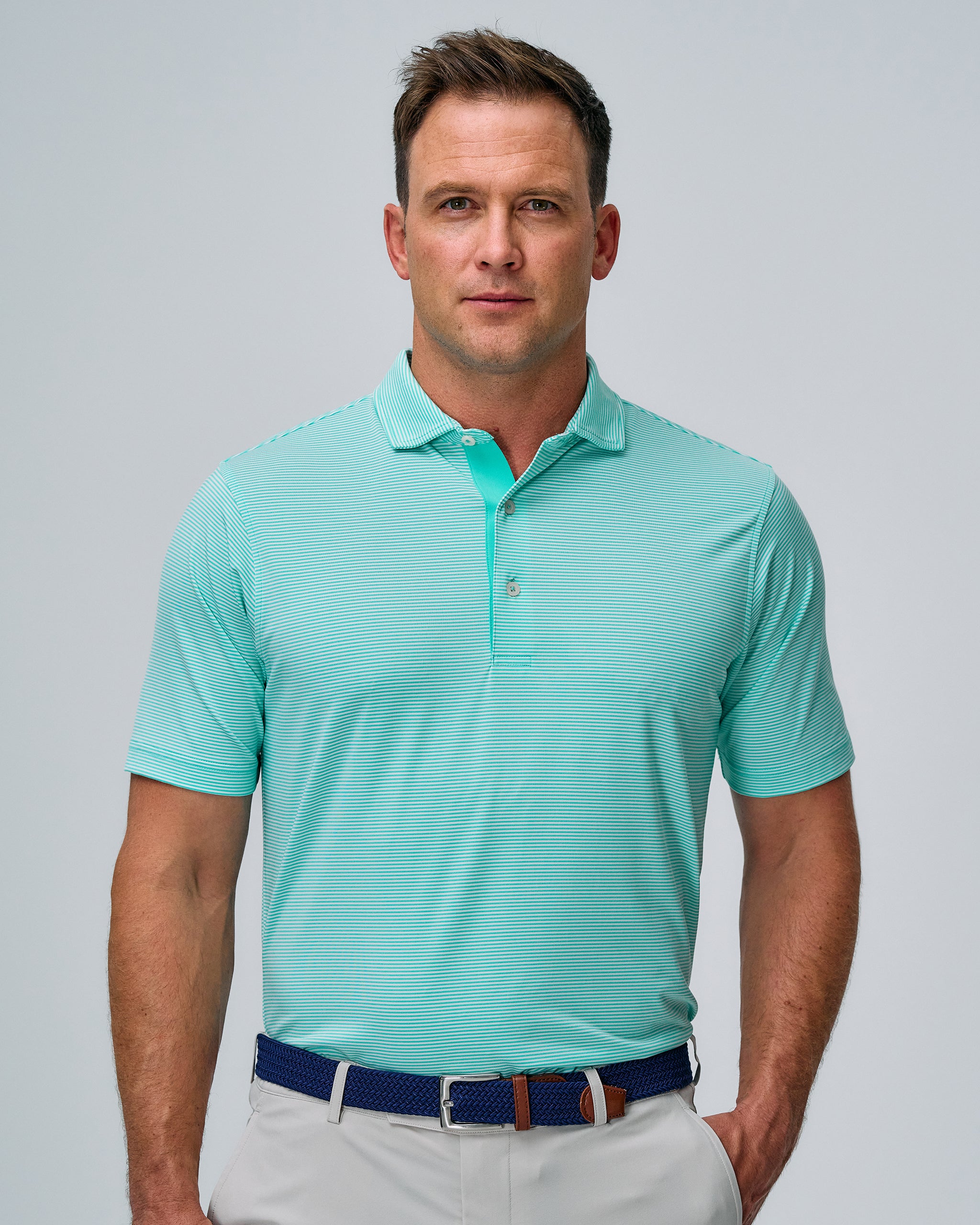 Bryant Stripe Polo Shirt for Men - Classic Cotton Casual Wear for Office, Golf & Outdoor Activities