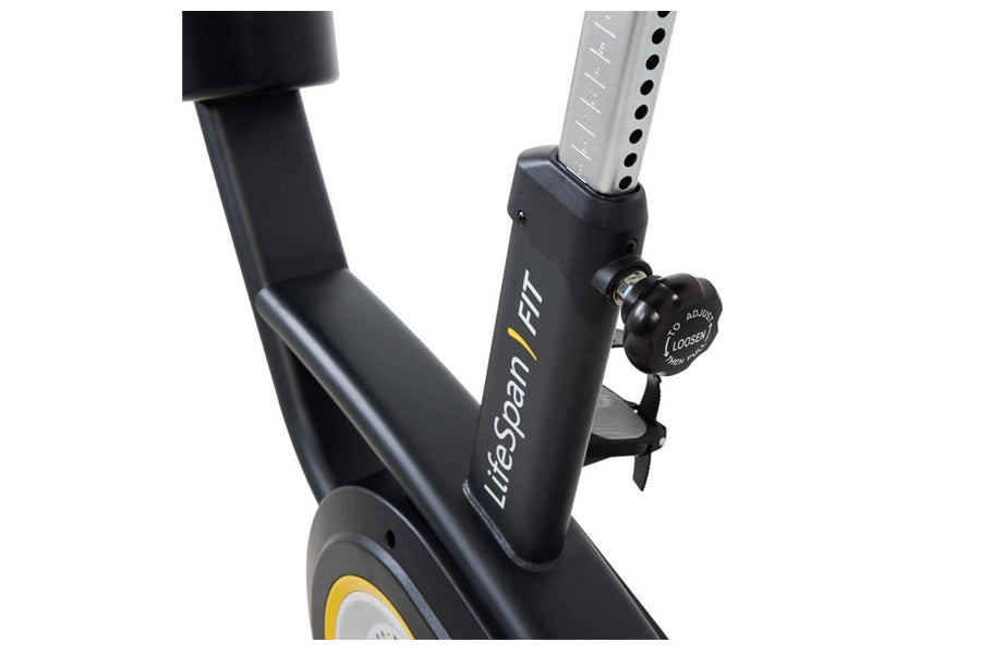 LifeSpan C5i Upright Exercise Bike for Home Gym - Quiet Magnetic Resistance Indoor Cycling Bike with LCD Display for Cardio Workouts & Fitness Training