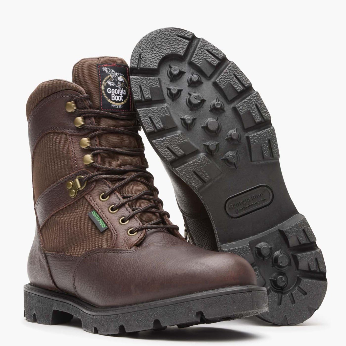 Georgia Boot Men's Homeland 8 Inch Insulated Work Boot - Waterproof Steel Toe Safety Shoes for Construction, Hiking & Outdoor Work