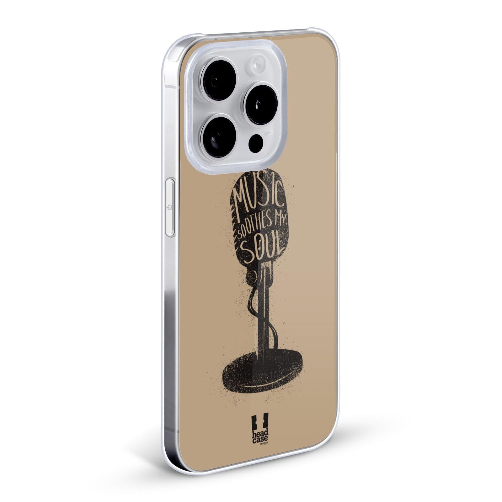 Head Case Designs Microphone Power of Music Hard Back Case for Apple iPhone 7/8/SE (2020 & 2022) - Durable Protection for Music Lovers & Performers