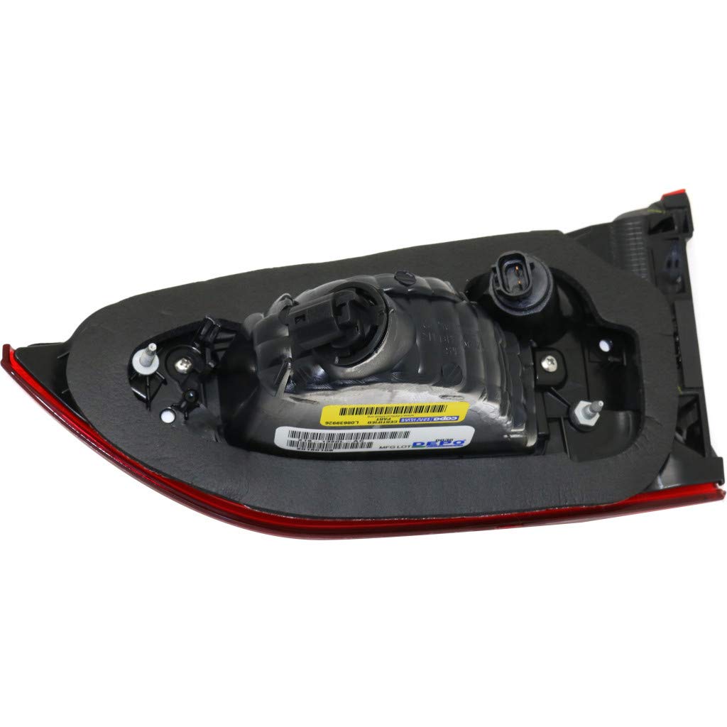 2014-2015 Mazda 6 Driver Side Rear Inner Tail Light Assembly - DOT Certified with Bulbs - Compatible with MA2802110 & GHK1-51-3G0D - Perfect for Replacement & Nighttime Safety Driving