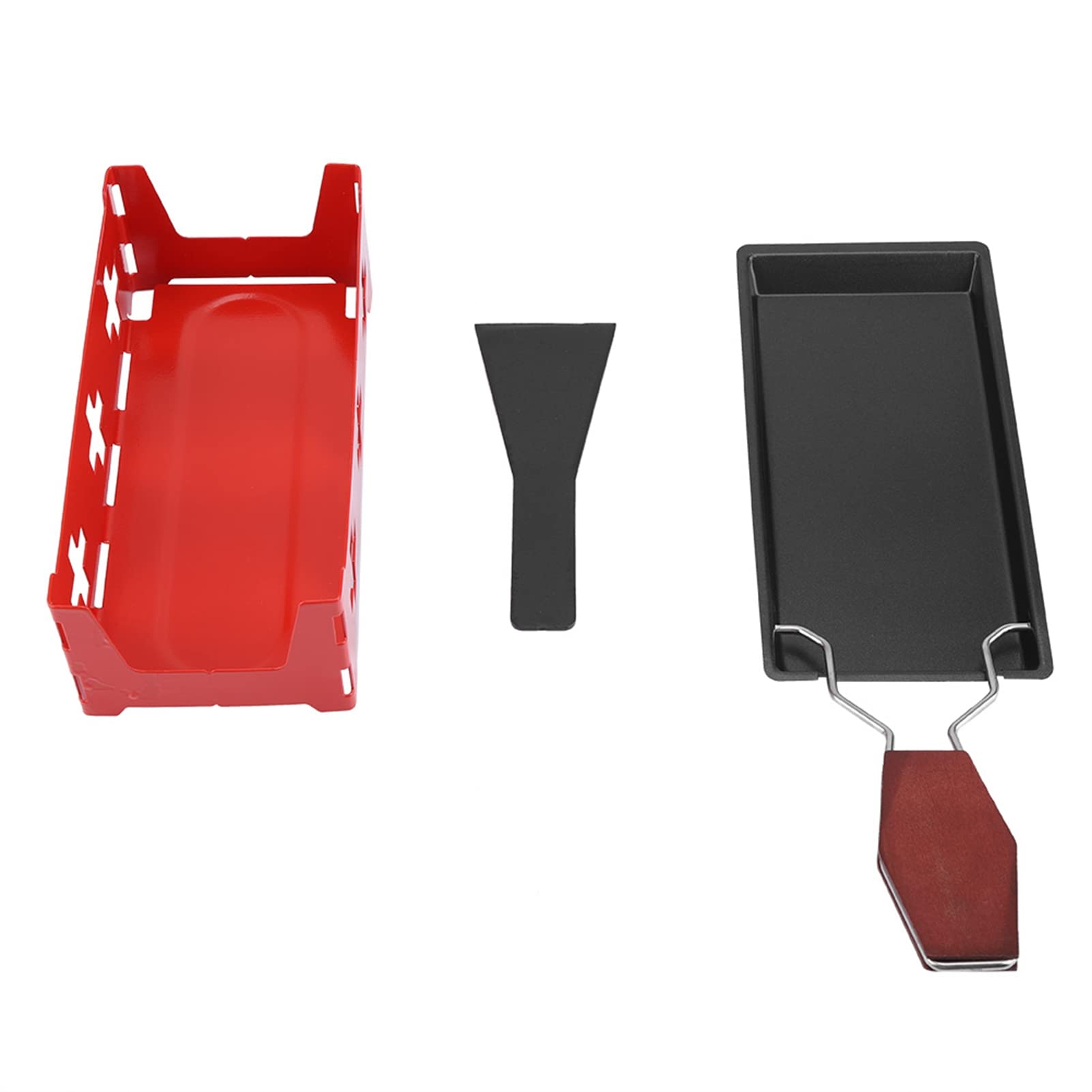 **Non-Stick Portable Raclette Cheese Melter Grill Set - Mini Candle Stove for Home Kitchen, Party & Camping - Perfect for Cheese Fondue, Baking & Grilling**