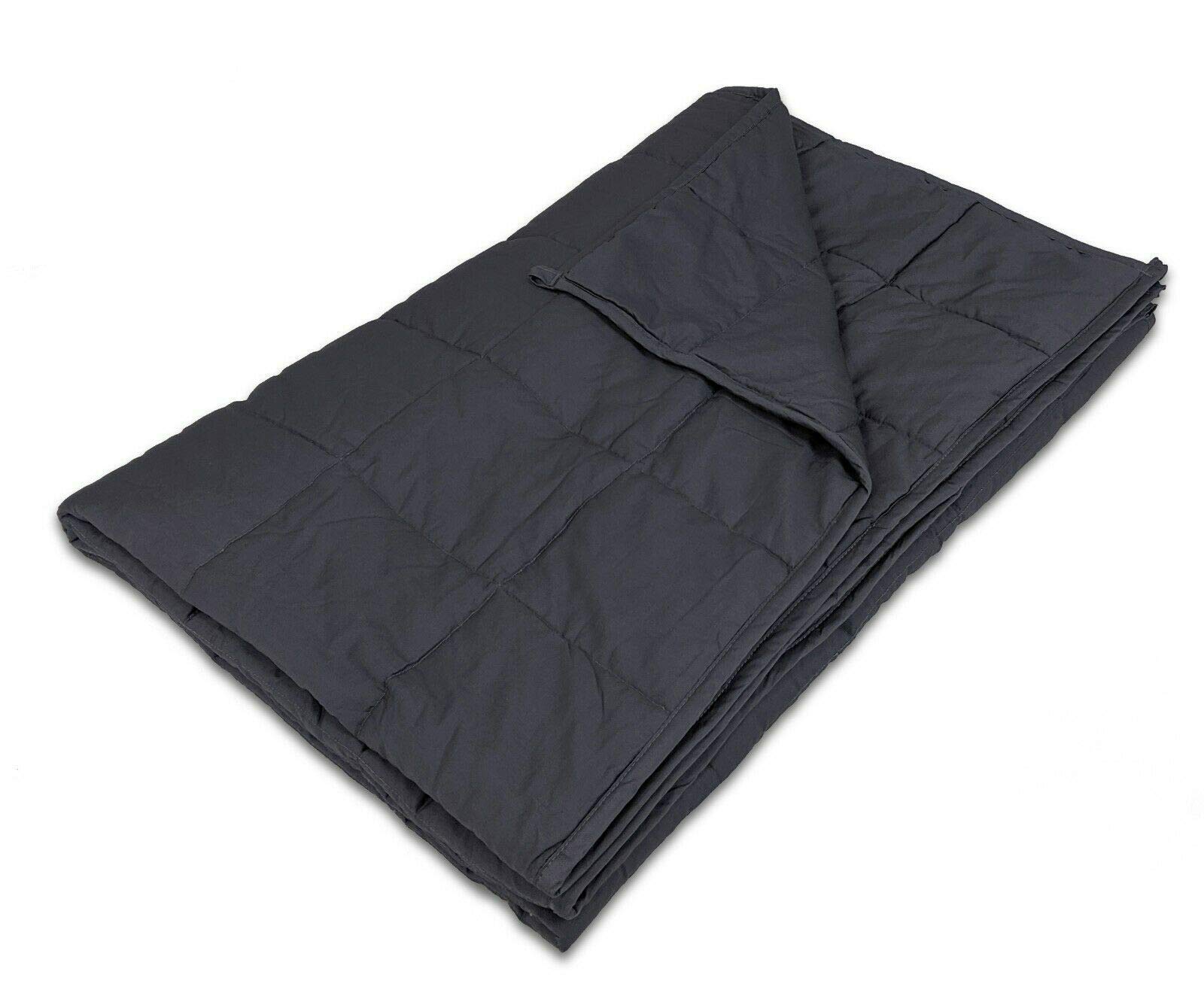 Cooling Weighted Blanket for Adults & Kids - Breathable Cotton Duvet Cover - King, Queen, Twin Sizes - 5lb to 20lb Options - Perfect for Anxiety Relief & Better Sleep