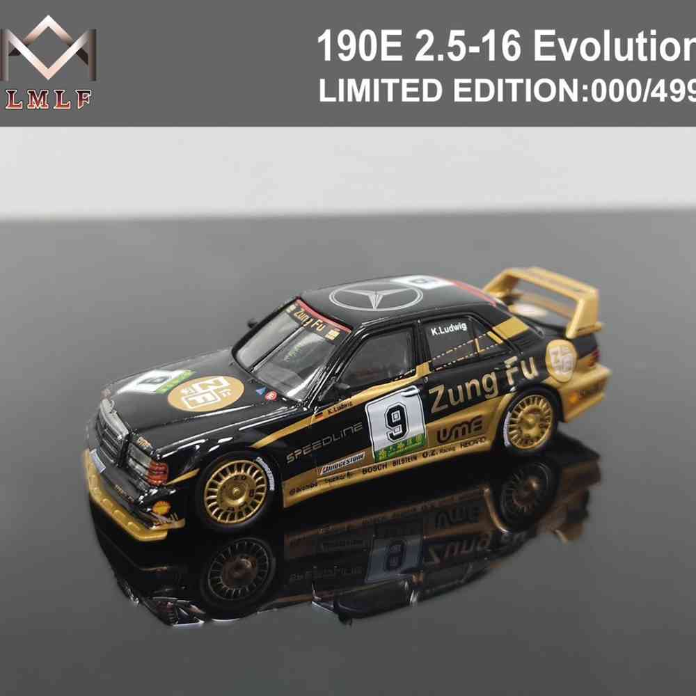 1:64 Mercedes Benz 190E 2.5 16 EVO2 DTM Racing Diecast Model Car - Collectible Miniature Toy for Adults, Perfect Gift for Car Enthusiasts - Display on Desk, Shelf, or Racing Diorama