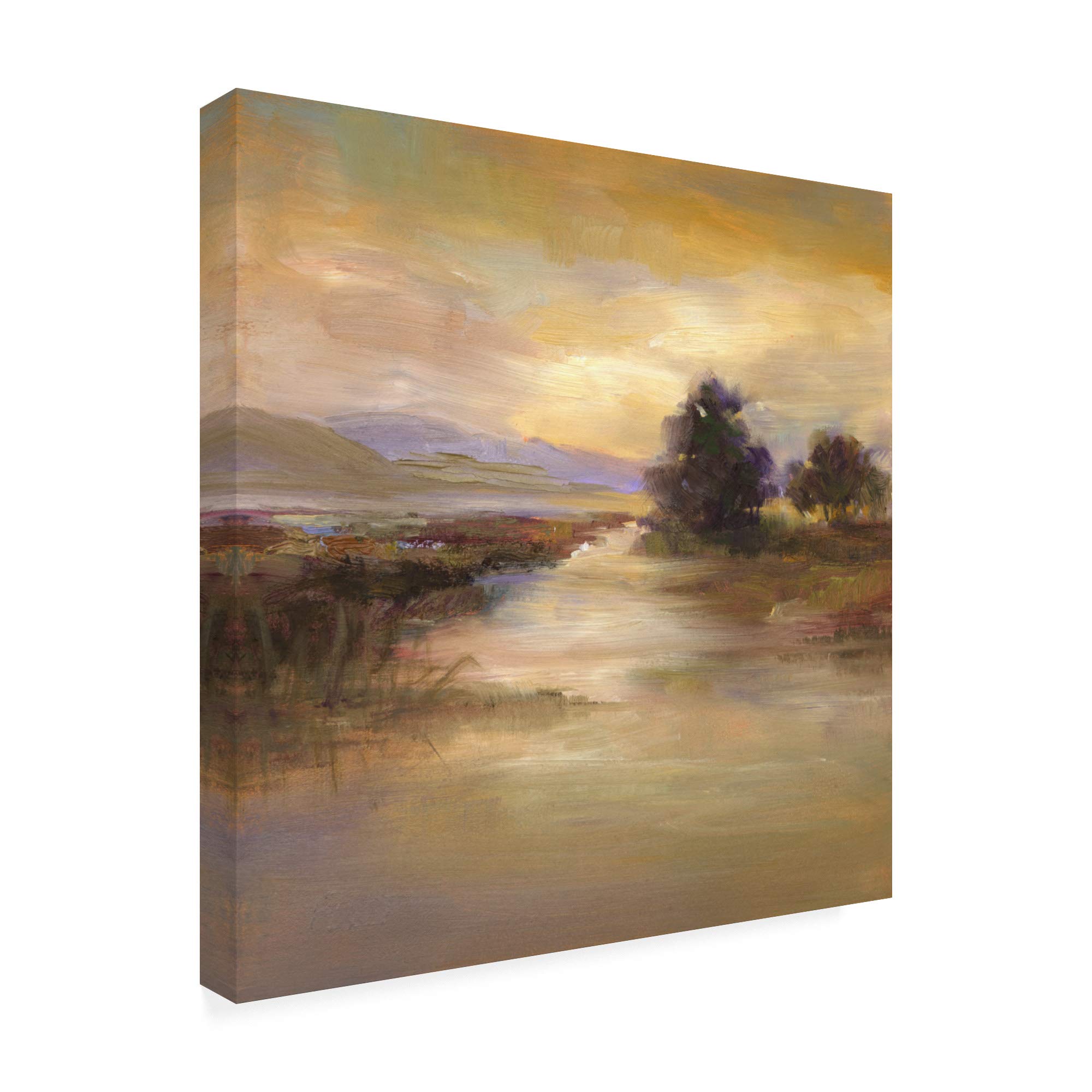 Trademark Fine Art - Sheila Finch Waters Edge I 18x18 Inch Canvas Wall Art - Perfect for Living Room, Bedroom & Office Decor