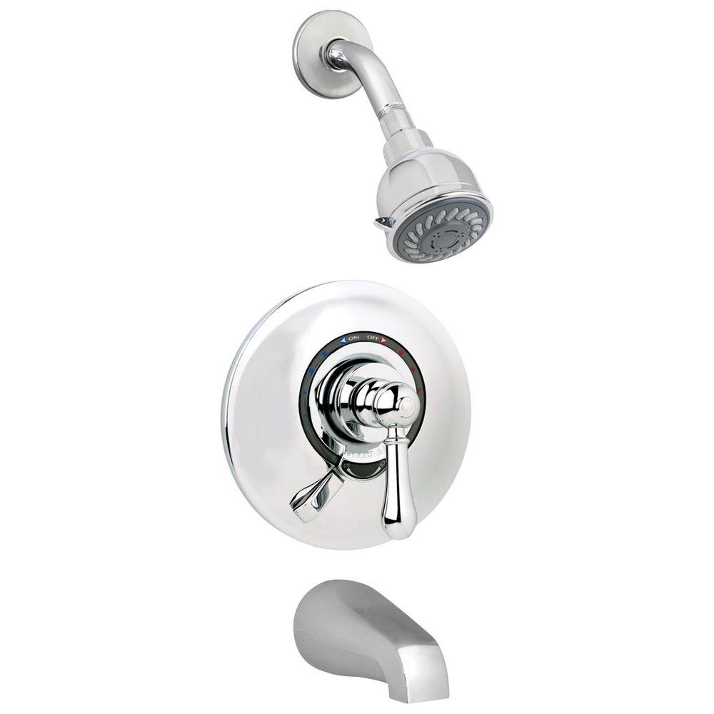 Symmons S7602RP Polished Chrome Bathtub Faucet with Shower Accessories - Perfect for Bathroom Renovation & Luxury Spa Experience