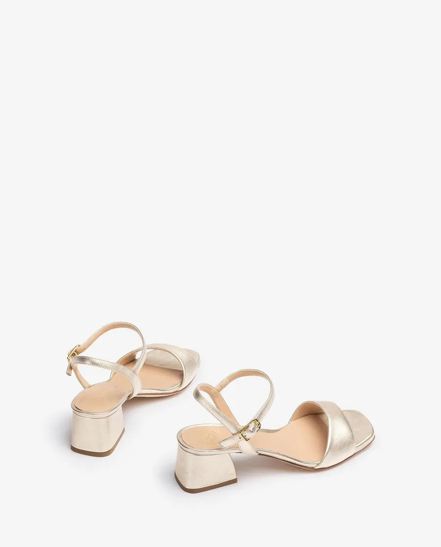 UNISA Women's Gold Leather Sandal Kirk - Comfortable Strappy Summer Sandals for Beach, Vacation & Casual Outings