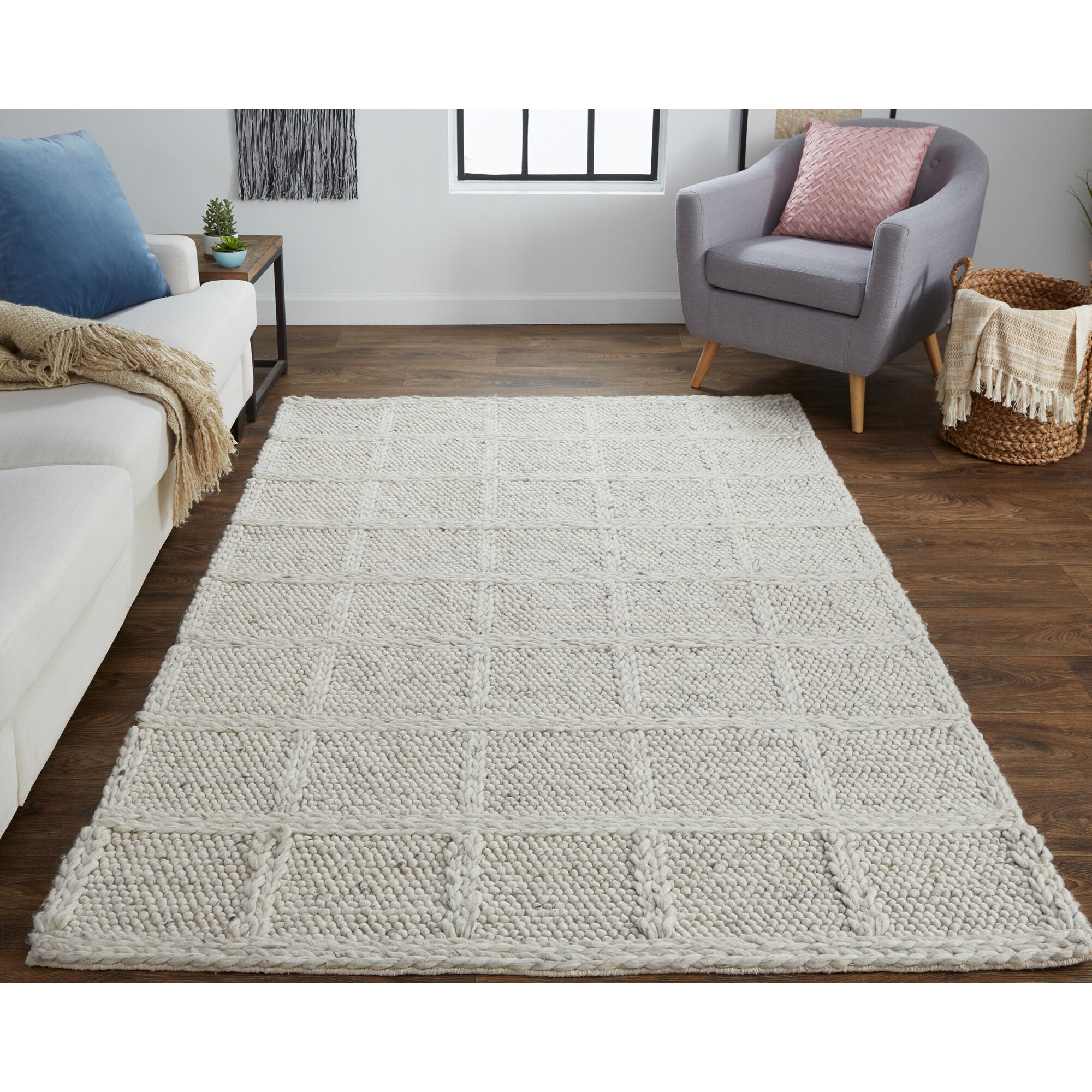 Berkeley Ivory Rug - Soft Plush Area Rug for Living Room, Bedroom, Dining Room - Modern Neutral Home Decor for Cozy Comfort
