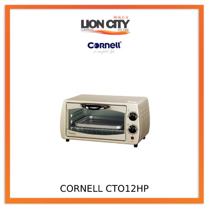 Cornell 9L Toaster Oven CTO12HP - Countertop Convection Oven with Bake, Broil & Toast Functions | Perfect for Small Kitchens, Dorms & Apartments | Compact & Energy Efficient for Daily Cooking Needs