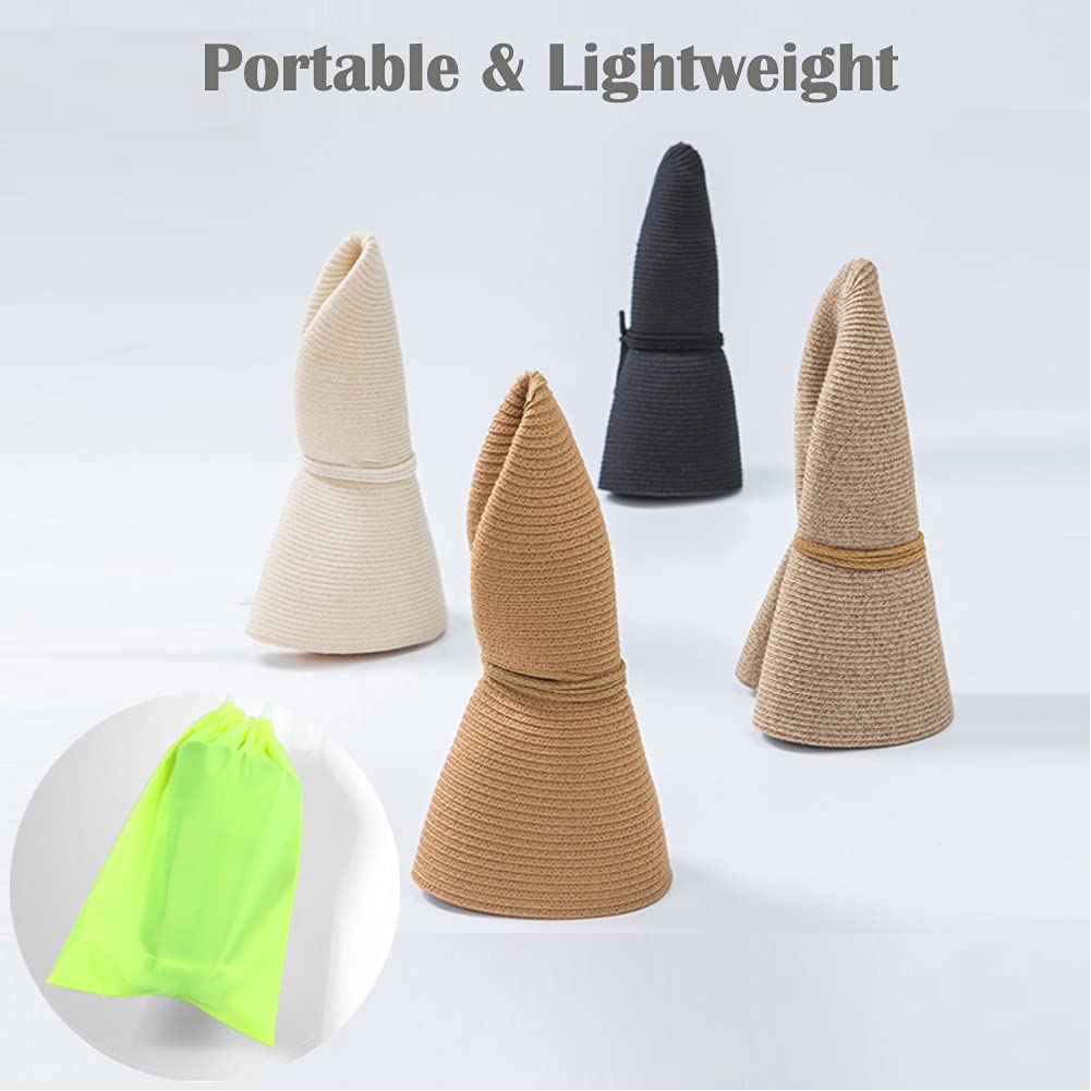 Women's Wide Brim Straw Hat - UPF 50+ Foldable Floppy Sun Hat for Summer Beach, Travel & Outdoor Activities | Roll-Up Packable Design for Easy Storage