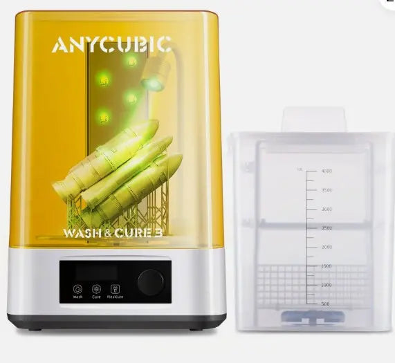 Anycubic Wash and Cure 3D Printer Resin Cleaning and Curing Machine - Fast & Efficient UV Curing Station for 3D Prints - Perfect for Home, Office & Hobbyist 3D Printing Projects