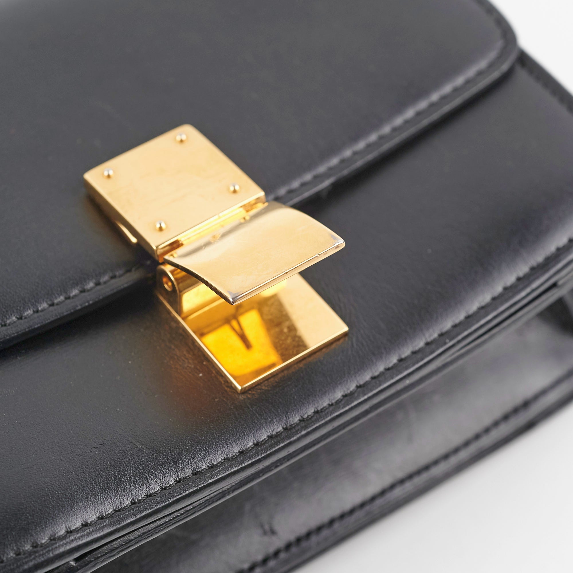 Celine Teen Box Bag in Black - Stylish Leather Crossbody Purse for Women | Perfect for Work, Travel & Everyday Use