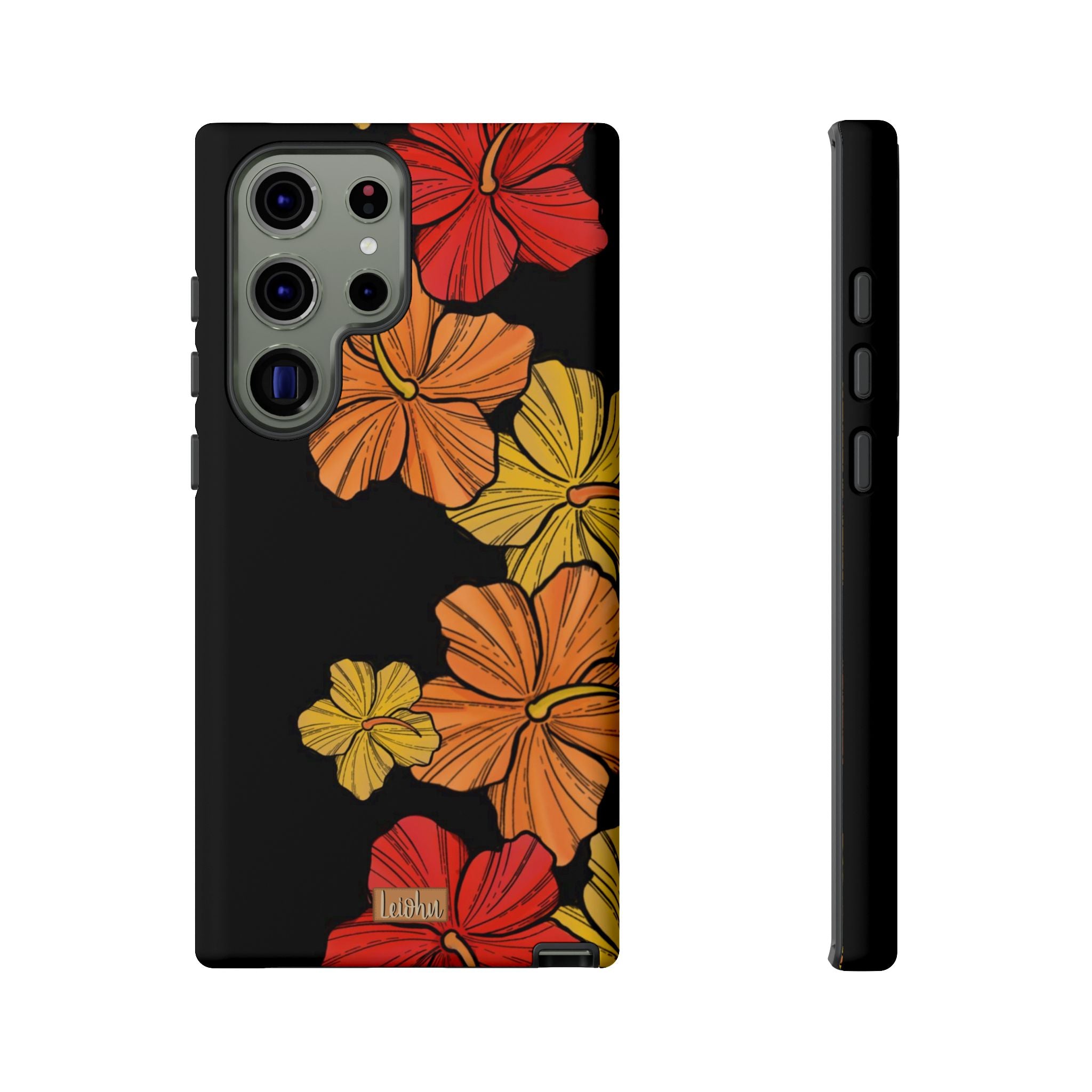 Vintage Hibiscus Pattern Samsung Galaxy Phone Case - Stylish Protective Cover for Galaxy S21/S20/S10/Note 20 - Perfect for Everyday Use, Travel & Gifting
