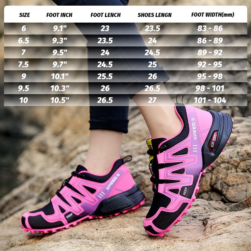 **Breathable Women's Hiking Shoes - Waterproof, Lightweight & Non-Slip Walking Shoes for Outdoor Activities | Comfortable Trekking, Camping, Tennis & Casual Wear**    *(Perfect for Hiking, Travel, Gym & Everyday Use)*