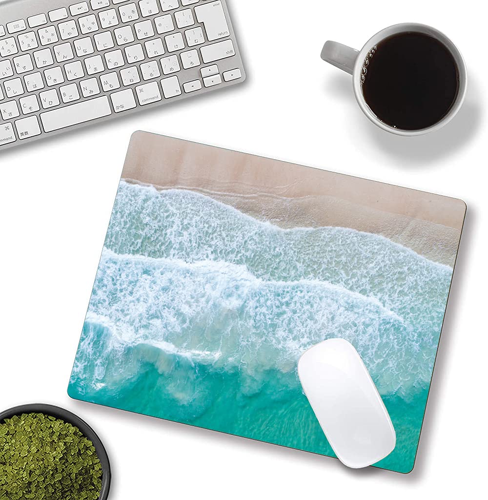 Custom Beach Design Mouse Pad - 9.5