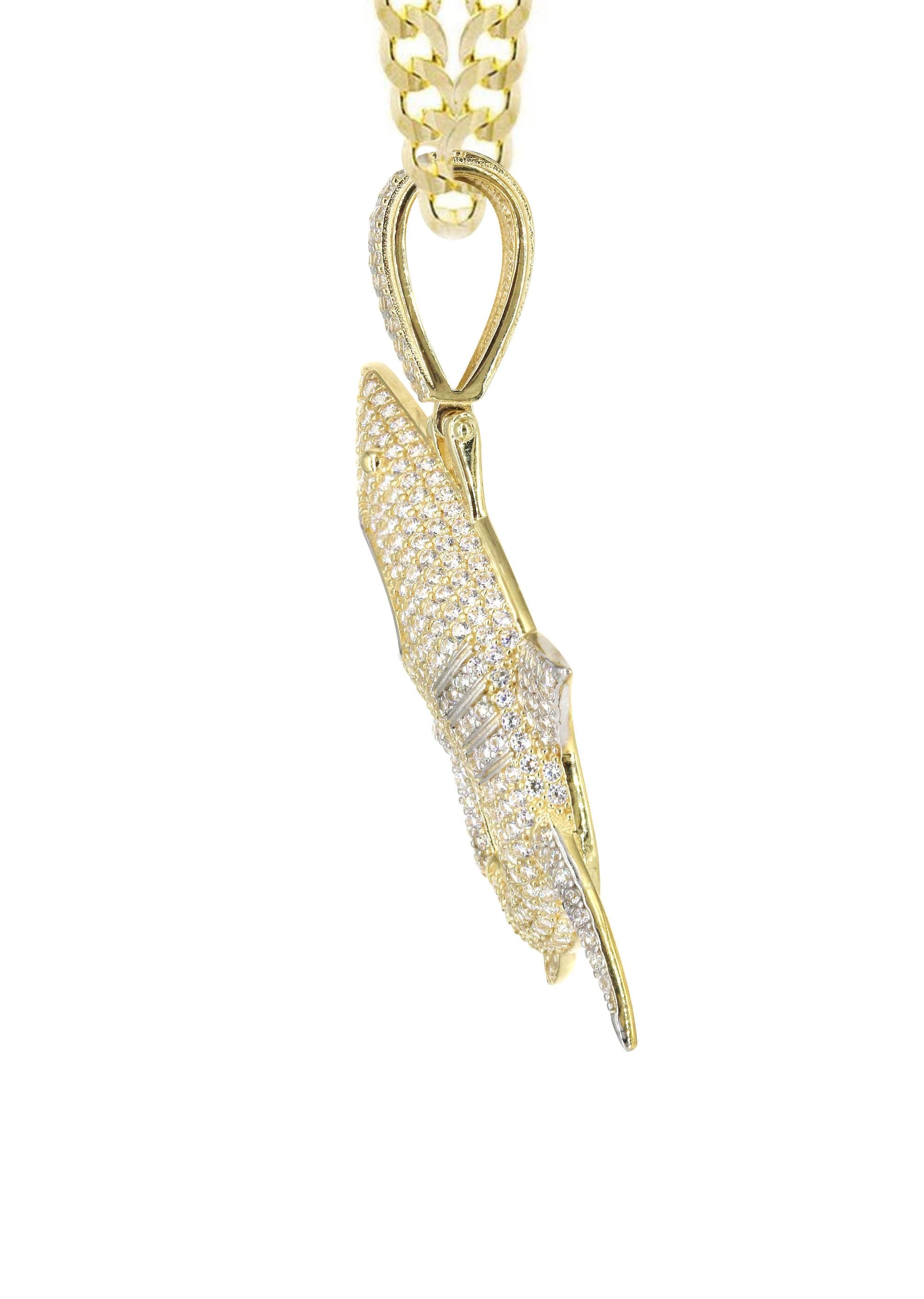 10K Yellow Gold Shark Necklace for Men & Women - 15.3 Grams Solid Gold Pendant - Perfect for Gifts, Beach Lovers & Jewelry Collectors