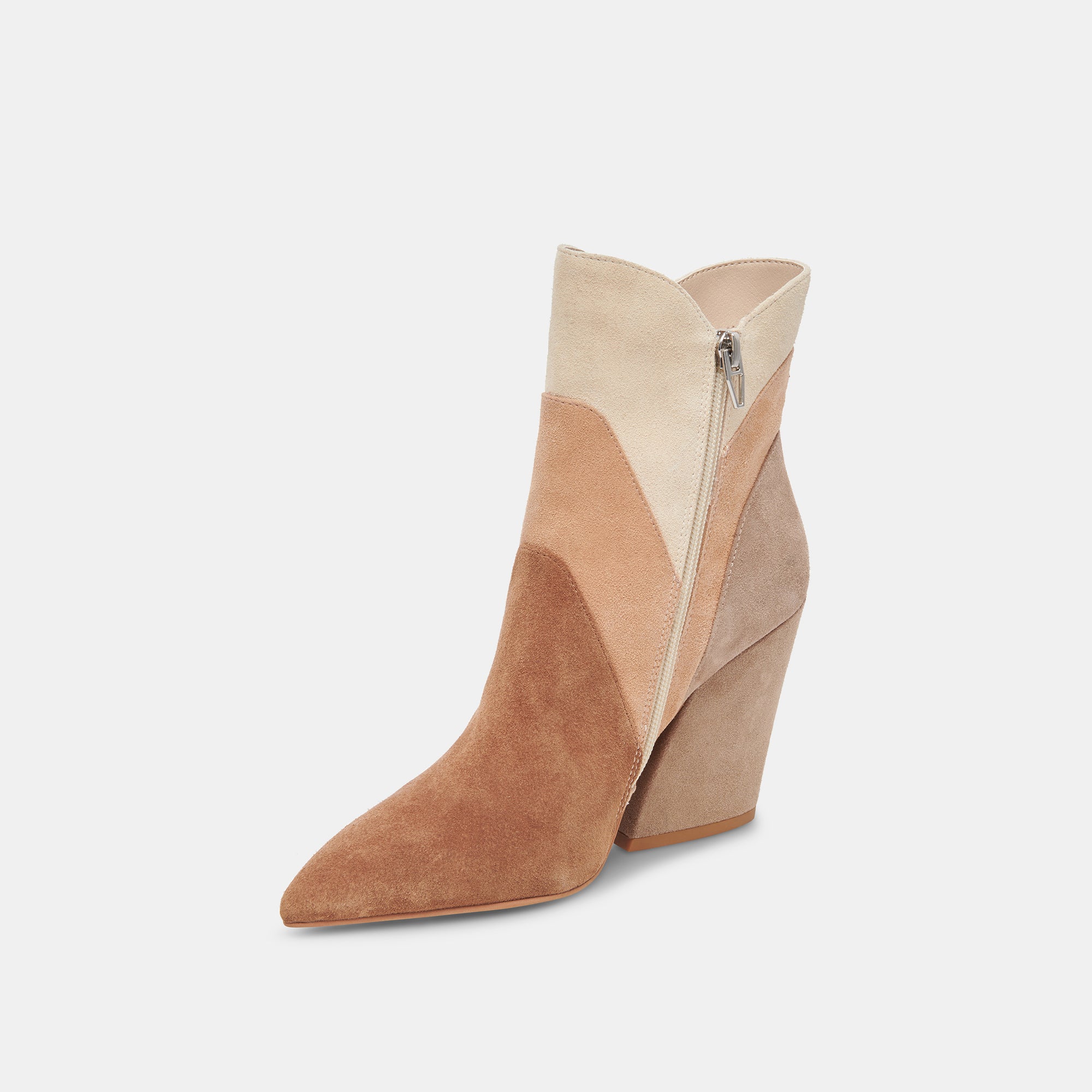 NEENA Booties for Women - Brown Multi Suede Ankle Boots | Comfortable & Stylish Fall/Winter Shoes | Perfect for Office, Casual Outings & Date Nights