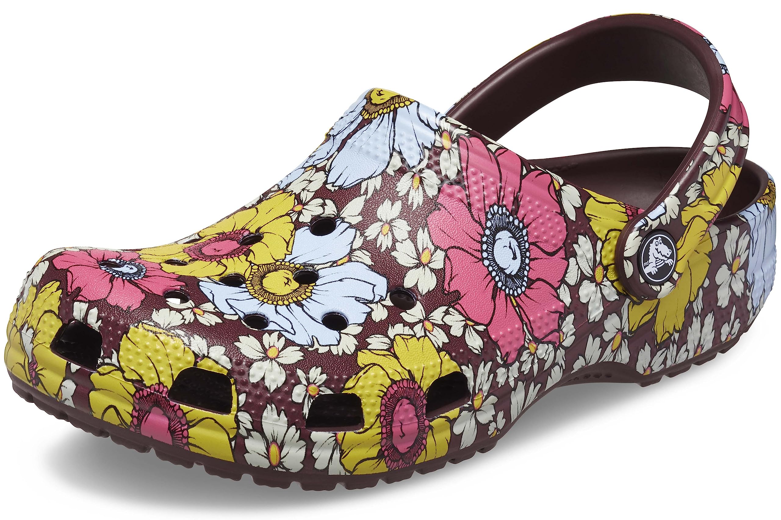 Crocs Unisex Classic Printed Floral Clogs - Comfortable Slip-On Shoes for Men & Women - Perfect for Garden, Beach, and Indoor Wear