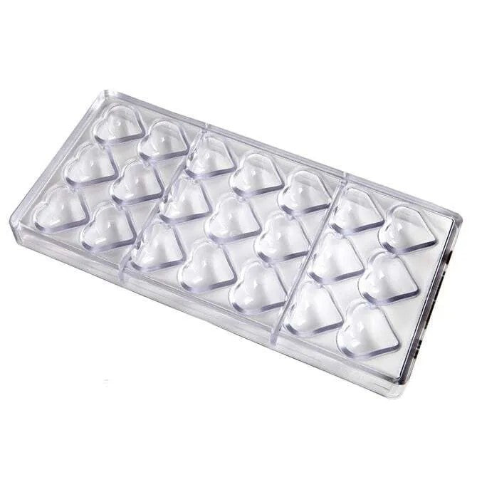 Premium Polycarbonate Heart Chocolate Mold - 21 Unique Shapes for Valentine's Day, Wedding Favors & DIY Candy Making