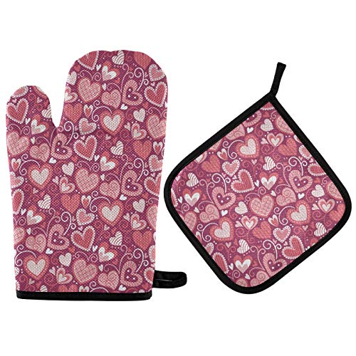 Pink Ornate Hearts